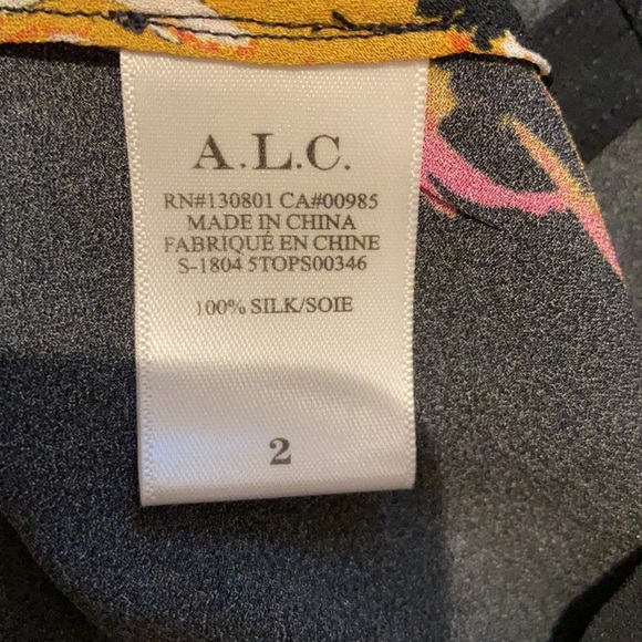 NWT A.L.C Mickalene one shoulder Top. Size 2 - Picture 6 of 7